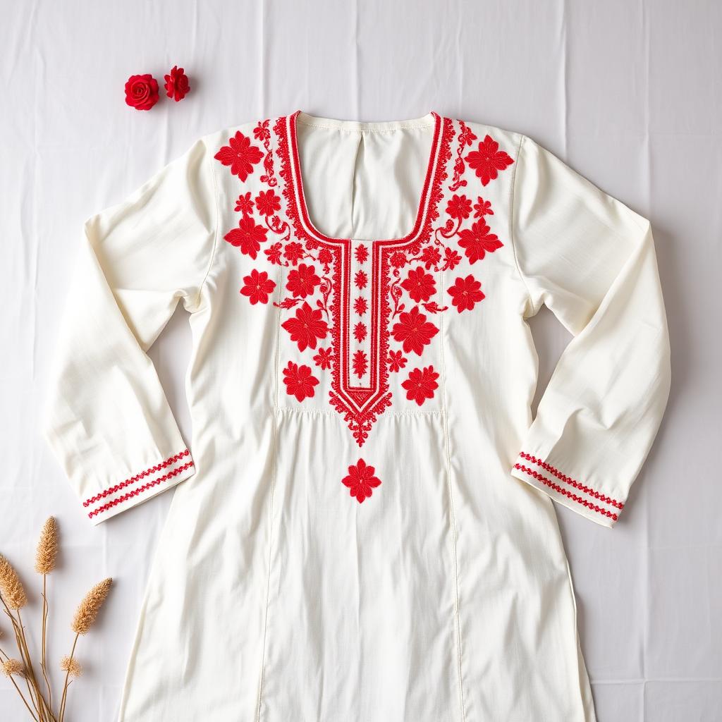 Ivory Threadwork Tunic